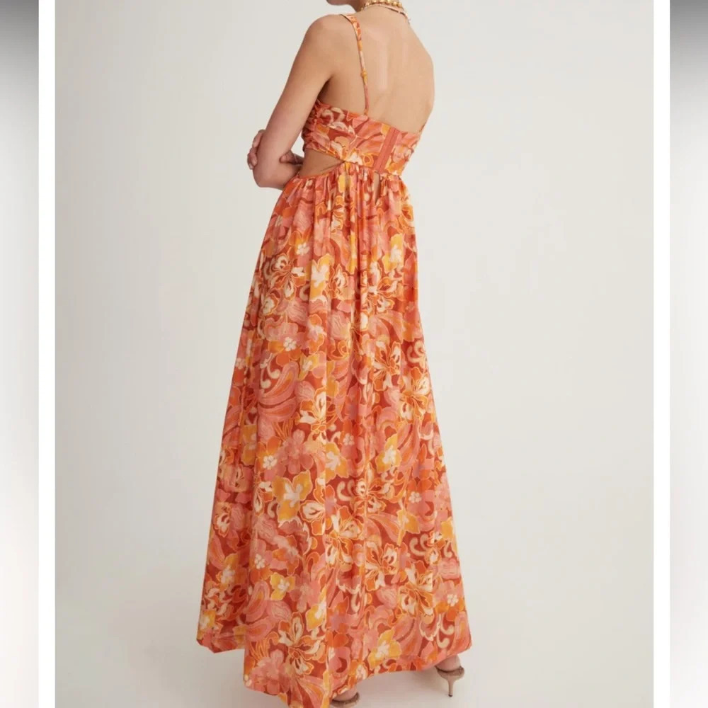 NWT Hansen & Gretel Iman Maxi Dress in Sunset Swirl - Picture 3 of 10
